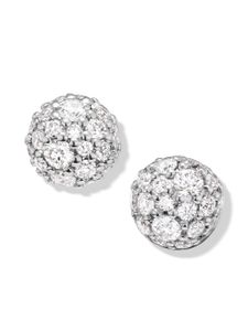 David Yurman puces d'oreilles Petite Pavé en or 18ct - Argent