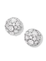 David Yurman puces d'oreilles Petite Pavé en or 18ct - Argent