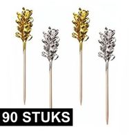 90x decoratieprikkers goud/zilver - thumbnail