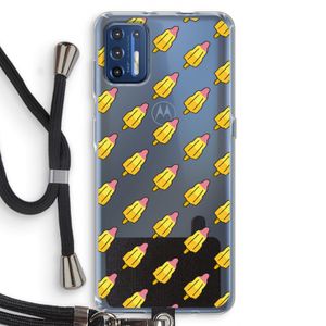 Waterijsjes: Motorola Moto G9 Plus Transparant Hoesje met koord