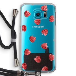 Framboosjes: Samsung Galaxy S6 Transparant Hoesje met koord
