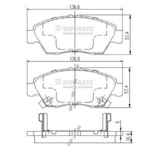 Nipparts Remblokset J3604033