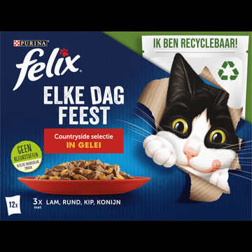 Felix Elke Dag Feest Countryside kattenvoer 12 x 85g bij Jumbo