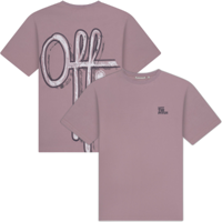 Off The Pitch - Landscape Regular Fit T-Shirt - Roze