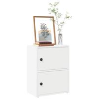 Boekenkast 40x24x52 cm bewerkt hout wit