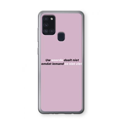 uw waarde daalt niet: Samsung Galaxy A21s Transparant Hoesje