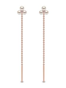 Yoko London boucles d'oreilles en or rose 18ct pavées de diamants