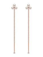 Yoko London boucles d'oreilles en or rose 18ct pavées de diamants - thumbnail