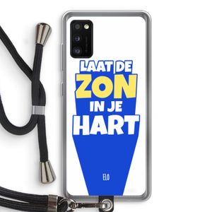 Laat de zon in je hart: Samsung Galaxy A41 Transparant Hoesje met koord