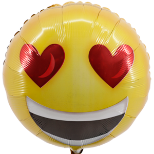 Smiley hartje ballon