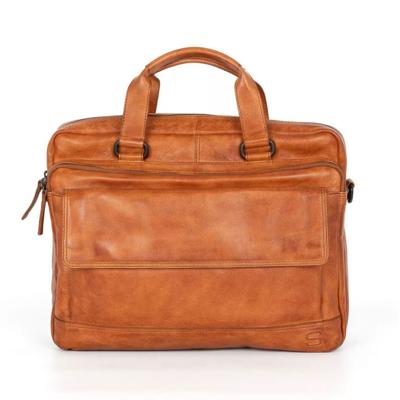 Spikes & Sparrow Schoudertas / Laptoptas 15.6&apos;&apos; Apache Brandy