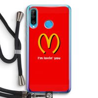 I'm lovin' you: Huawei P30 Lite Transparant Hoesje met koord