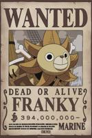 Poster One Piece - Wanted Franky Wano 38x52cm