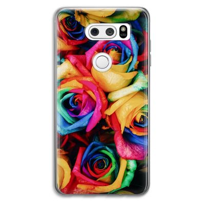 Neon bloemen: LG V30 Transparant Hoesje