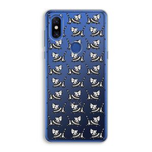 Zwarte poes: Xiaomi Mi Mix 3 Transparant Hoesje