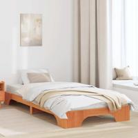 Bedframe Wasbruin 207 x 97 x 17 cm Massief grenenhout