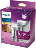 Philips LED spot R80 E27 9-100W 2700K dimbaar blister - 5103360