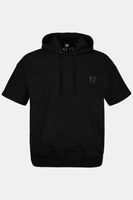 shirt met capuchon, grote maten, male, zwart, maat: xxl, katoen/polyester, jay-pi