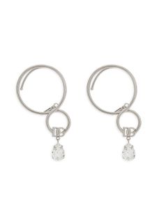 Dolce & Gabbana boucles d'oreilles DG à ornements strassés - Argent