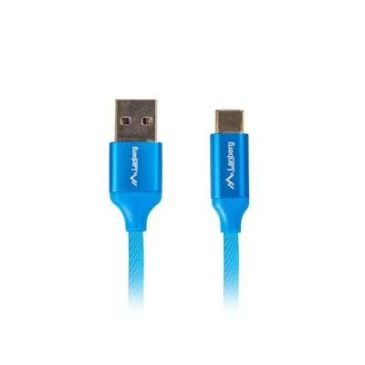 Kabel USB A naar USB-C Lanberg CA-USBO-22CU-0018-BL Blauw 1,8 m Quick Charge 3.0 (1 Stuks)
