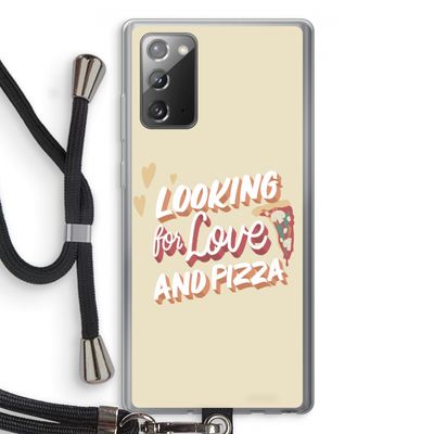 Pizza is the answer: Samsung Galaxy Note 20 / Note 20 5G Transparant Hoesje met koord