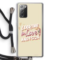 Pizza is the answer: Samsung Galaxy Note 20 / Note 20 5G Transparant Hoesje met koord
