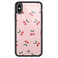 iPhone X/XS glazen hardcase - Kersjes