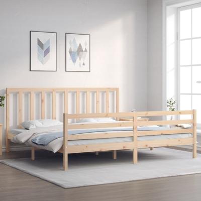 Bedframe zonder matras massief grenenhout 200x200 cm