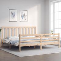 Bedframe zonder matras massief grenenhout 200x200 cm