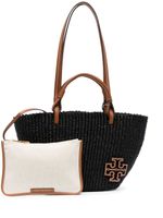 Tory Burch sac cabas Ella en raphia tressé - Noir