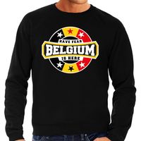 Have fear Belgium is here sweater voor Belgie supporters zwart voor heren - thumbnail