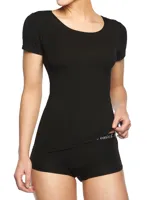 2-pak bamboe ondershirts dames - Korte mouw - Kate - T-shirt bamboe ronde hals