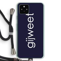 Gijweet: Pixel 5a 5G Transparant Hoesje met koord