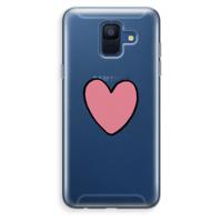 Hartje: Samsung Galaxy A6 (2018) Transparant Hoesje - thumbnail