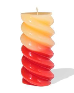HEMA Stompkaars Ø6.5x13cm Gedraaid Lichtoranje-oranje (oranje)