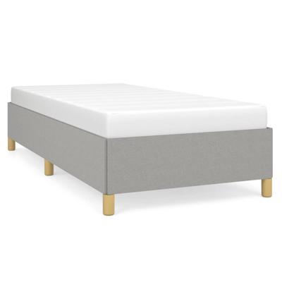 Bedframe zonder matras 90x200 cm stof lichtgrijs