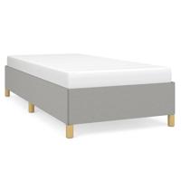 Bedframe zonder matras 90x200 cm stof lichtgrijs
