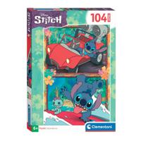 Clementoni legpuzzel super color disney stitch, 104st.