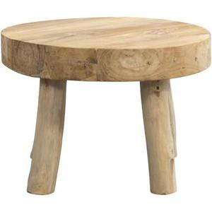 Salontafel Tjeu - naturel - 43xØ60 cm - Leen Bakker