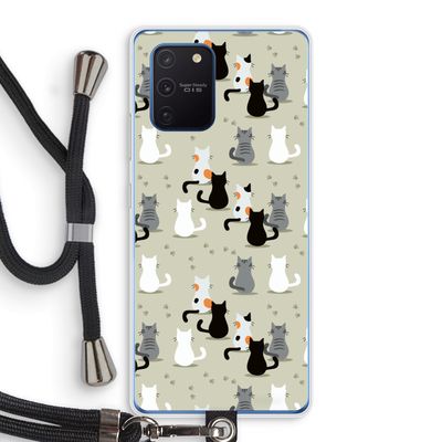 Katten: Samsung Galaxy Note 10 Lite Transparant Hoesje met koord