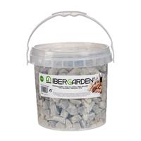 Decoratie steentjes/kiezels - lichtgrijs - grof - 3 kg - voor bloempot/plantenbak - aquarium