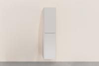 Kolomkast Wiesbaden Novira 160x40x35 cm Afgeronde Hoeken Geribbeld Mat Wit