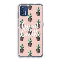 Cactus quote: Motorola Moto G9 Plus Transparant Hoesje