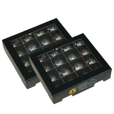 Mini kerstballen - 32x stuks - transparant parelmoer - glas - 3 cm - kerstversiering Mini kerstballen - 32x stuks - transparant parelmoer - glas - 3 cm - kerstversiering