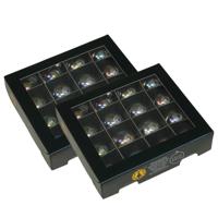 Mini kerstballen - 32x stuks - transparant parelmoer - glas - 3 cm - kerstversiering