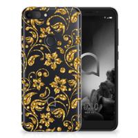 Alcatel 1S (2019) | TPU Case | Gouden Bloemen
