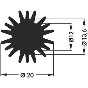 Fischer Elektronik 10021669 SK 585 20 SA LED-koellichaam 5.8 K/W (Ø x h) 20 mm x 20 mm