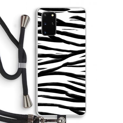 Zebra pattern: Samsung Galaxy S20 Plus Transparant Hoesje met koord