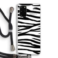 Zebra pattern: Samsung Galaxy S20 Plus Transparant Hoesje met koord