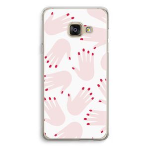 Hands pink: Samsung Galaxy A3 (2016) Transparant Hoesje